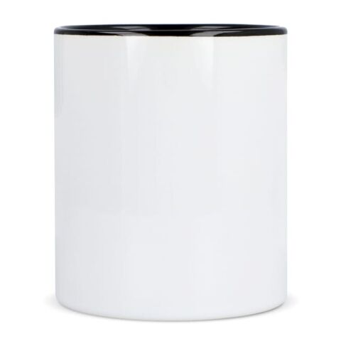 Taza subli Oslo color interior y asa 300ml Blanco-Negro