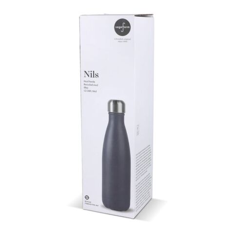 Sagaform Nils Botella de acero con revestimiento de polvo 500ml Azúl oscuro