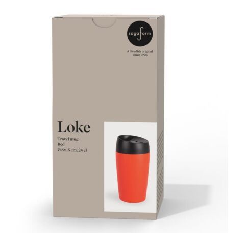 Taza de viaje Sagaform Loke con acabado engomado 240ml Negro | sin montaje de publicidad | no disponible | no disponible | no disponible