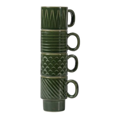 Sagaform Coffee &amp; More Taza Espresso 4 piezas 100ml Verde oscuro | sin montaje de publicidad
