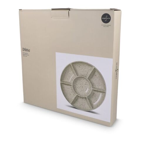 Plato redondo de cerámica Sagaform Ditte, 26 cm Beige