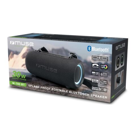 M-785 BT | Altavoz Bluetooth Muse resistente al agua de 30 W Negro