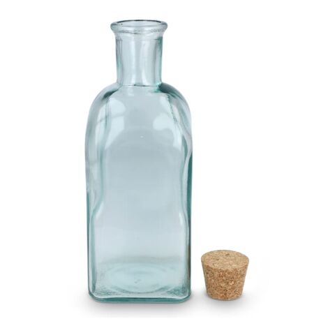 Botella cuadrada de vidrio reciclado InSideOut ReuuZ con tapón de corcho, 500 ml Transparente | sin montaje de publicidad | no disponible | no disponible