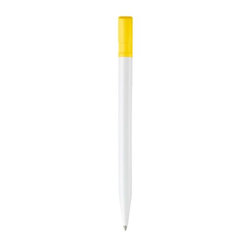 Bolígrafo Nash opaco Blanco-Amarillo | Tampografía 1 color | on the clip | 30 mm x 5 mm | no disponible