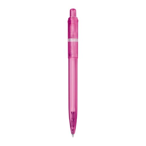 Bolígrafo Ducal Clear transparente Rosa-Rosa | Impresión De Pantalla 1 color | 90 grados del clip | 40 mm x 25 mm | no disponible