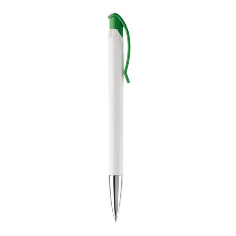 Apollo Metal Tip Sólido Blanco-Verde | Impresión De Pantalla 1 color | 90 grados del clip | 45 mm x 25 mm | no disponible