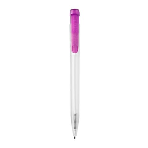 Bolígrafo Ingeo TM Pen Clear transparente Rosa | Impresión De Pantalla 1 color | 180 grados del clip | 45 mm x 25 mm | no disponible