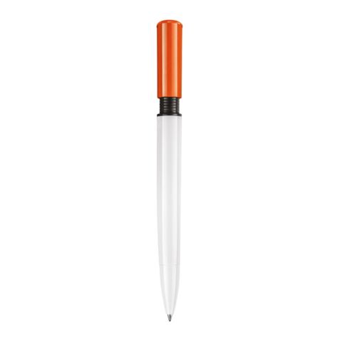 Bolígrafo S40 Colour opaco Blanco-Naranja | Tampografía 1 color | 90 grados del clip | 40 mm x 8 mm | no disponible