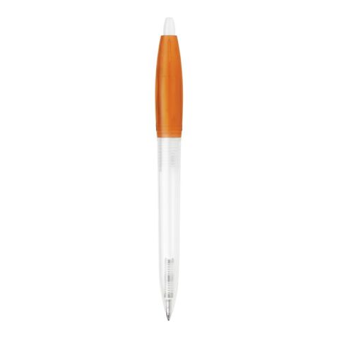 Bolígrafo Bio-S! Clear transparente Naranja | Impresión De Pantalla 1 color | 180 grados del clip | 40 mm x 25 mm | no disponible