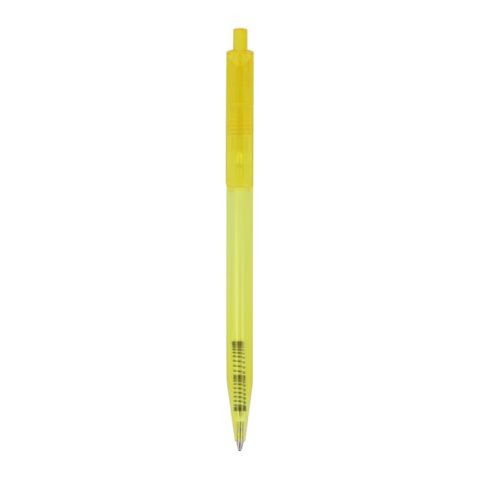 Bolígrafo Kuma transparente Amarillo-Amarillo | Impresión De Pantalla 1 color | 180 grados del clip | 45 mm x 25 mm | no disponible