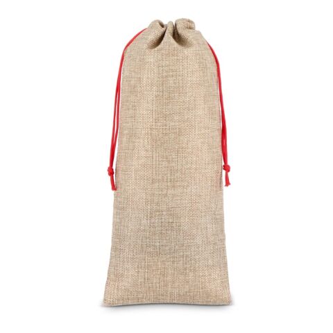 Estuche de vino estilo yute 14x34cm Natural | sin montaje de publicidad | no disponible | no disponible