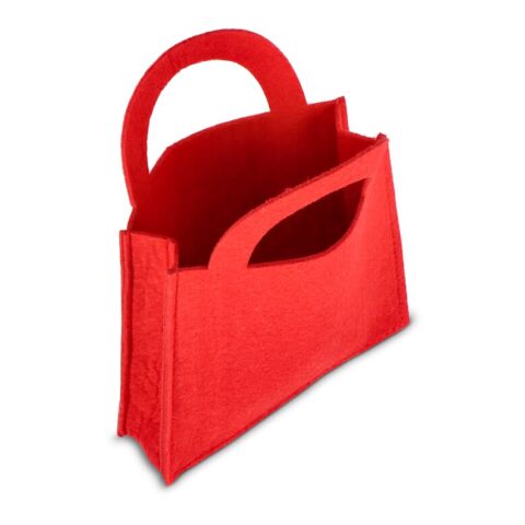 Bolsa de fieltro para regalo 15x21cm Rojo / Blanco | sin montaje de publicidad | no disponible | no disponible