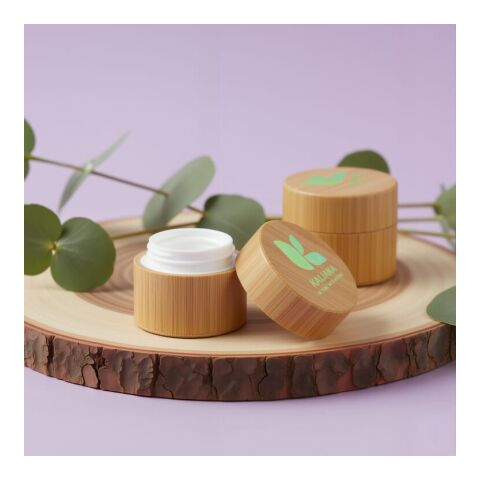 Bálsamo labial redondo de bambú Natural | sin montaje de publicidad | no disponible | no disponible