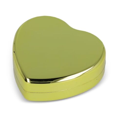 Bálsamo labial metálico plano en forma de corazón Oro | sin montaje de publicidad | no disponible | no disponible