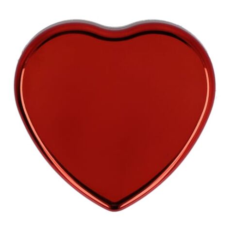 Bálsamo labial metálico plano en forma de corazón Rojo / Blanco