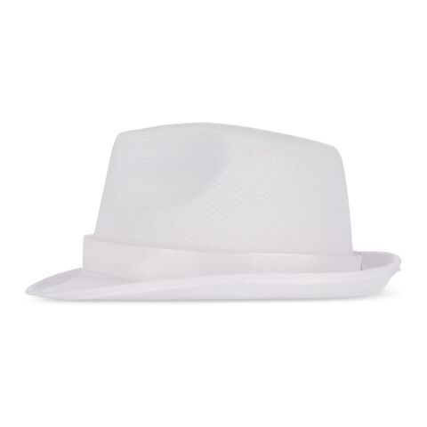 Gorro de poliéster con banda Blanco