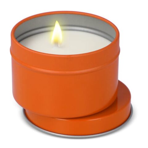Vela con aroma a plantas Kirtan en lata grande reciclada Naranja | sin montaje de publicidad | no disponible | no disponible