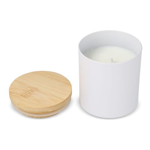 Bhakti-Duftkerze auf pflanzlicher Basis in recyceltem Aluminiumgefäß Blanco | sin montaje de publicidad | no disponible | no disponible