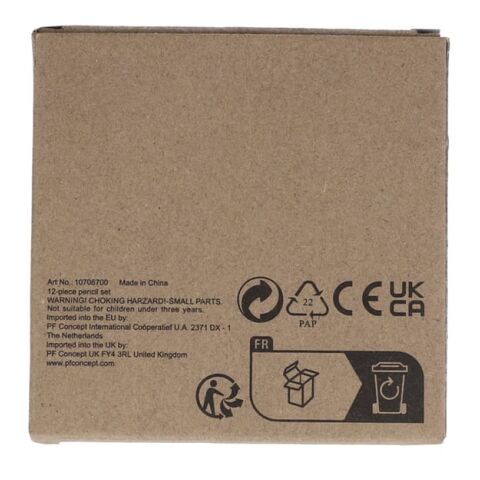 12 lápices de colores en caja kraft Natural | sin montaje de publicidad | no disponible | no disponible