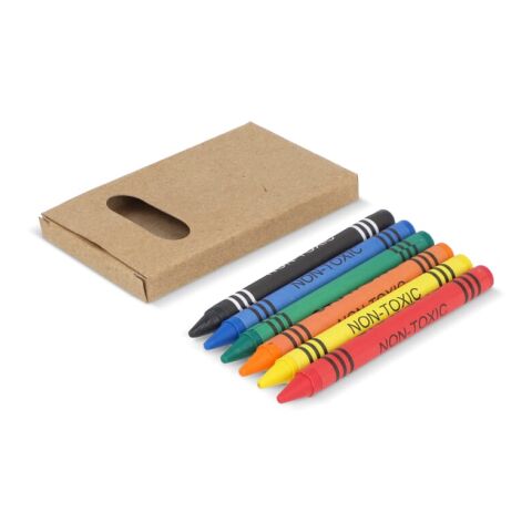 6 lápices de colores en caja de manualidades Natural | sin montaje de publicidad | no disponible | no disponible