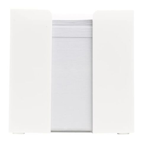 Bloque de notas 10x10x10cm FSC en caja de cubo Blanco