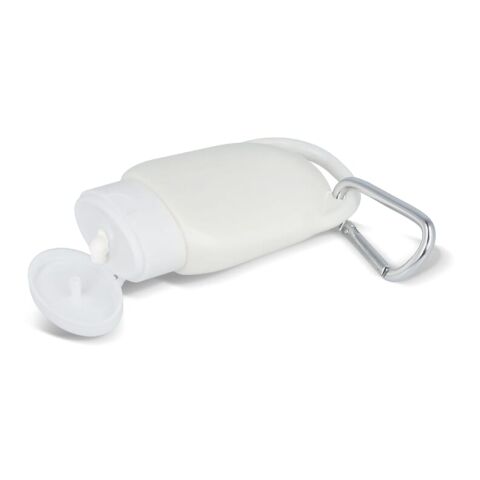 Loción solar con mosquetón SPF30 material reciclado Blanco
