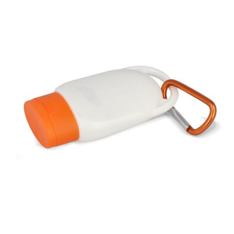 Loción solar con mosquetón SPF30 material reciclado Naranja | sin montaje de publicidad | no disponible | no disponible