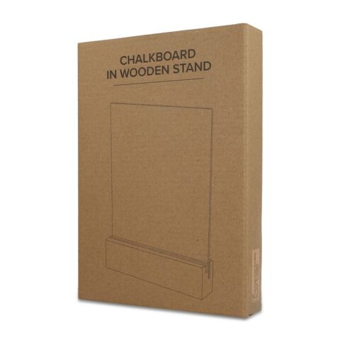 Pizarra en soporte de madera Natural | sin montaje de publicidad | no disponible | no disponible