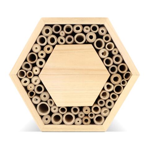 Colmena hexagonal fabricada con madera FSC Natural | sin montaje de publicidad | no disponible | no disponible