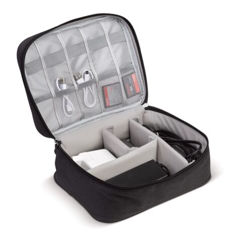 Organizador de viaje para objectos electrónicos Negro | sin montaje de publicidad | no disponible | no disponible | no disponible