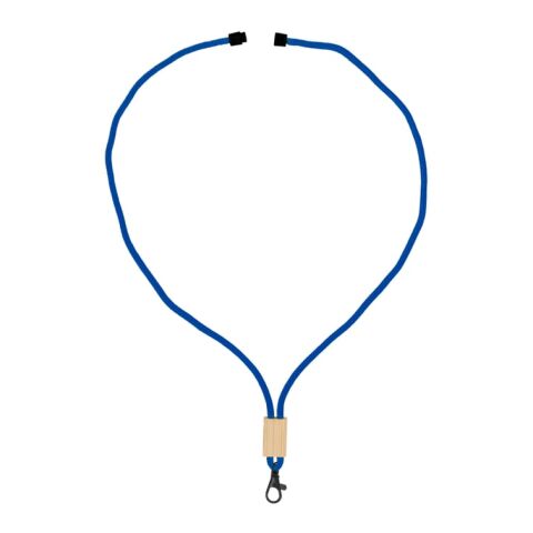 Lanyard Paracord R-PET Azul / Blanco | sin montaje de publicidad | no disponible | no disponible