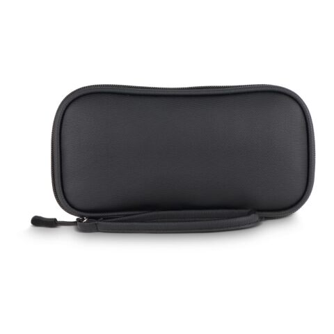 Bolsa organizadora Kyra 210D recubierta de PU rPET 20 x 11,5 x 2 cm Negro | sin montaje de publicidad | no disponible | no disponible