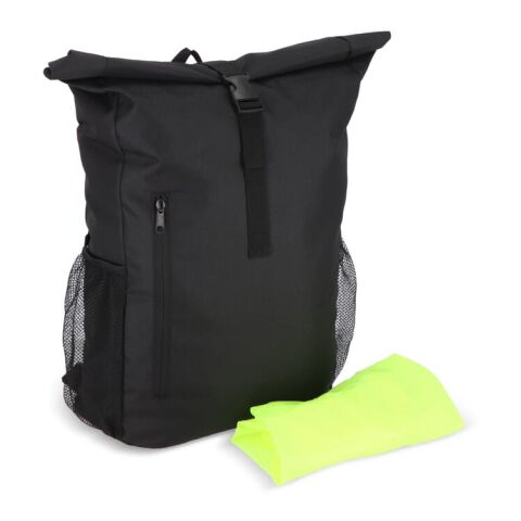 R-PET 600D Rolltop Fahrrad-Rucksack 20L negro | sin montaje de publicidad | no disponible | no disponible