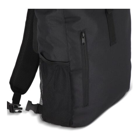 R-PET 600D Rolltop Fahrrad-Rucksack 20L Negro intenso | sin montaje de publicidad | no disponible | no disponible