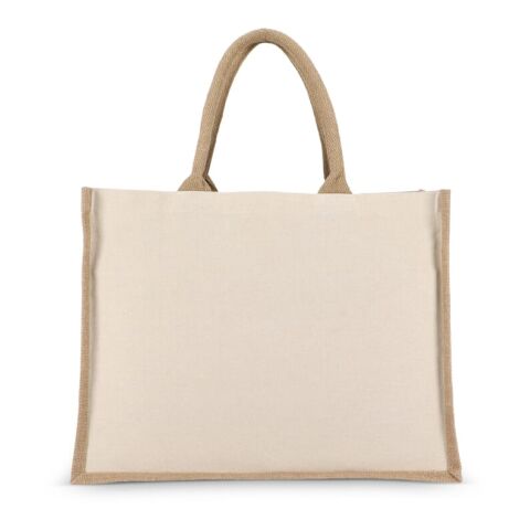 Bolsa de yute-algodón OEKO-TEX® 42,5 x 19 x 32 cm 320 g/m². Beige | sin montaje de publicidad | no disponible | no disponible