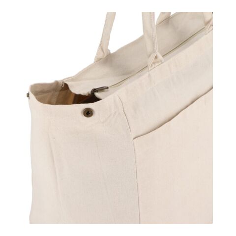 Bolsa Tote de algodón con cremallera OEKO-TEX® 39 x 24 x 34cm 320g/m². Ecru | sin montaje de publicidad | no disponible | no disponible