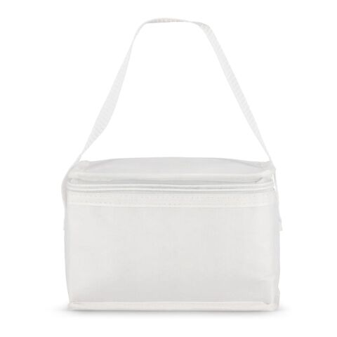 R-PET 6 Bolsa nevera para latas no tejida 20x 13 x 12,5 cm 75 g/m². Blanco