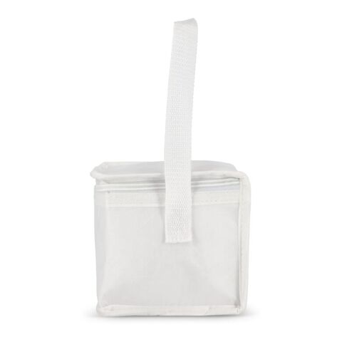 R-PET 6 Bolsa nevera para latas no tejida 20x 13 x 12,5 cm 75 g/m². Blanco | sin montaje de publicidad | no disponible | no disponible