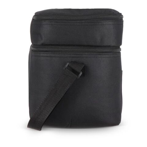 R-PET 600D Bolsa nevera doble compartimento 30 x 20 x 25cm 12L Negro | sin montaje de publicidad | no disponible | no disponible