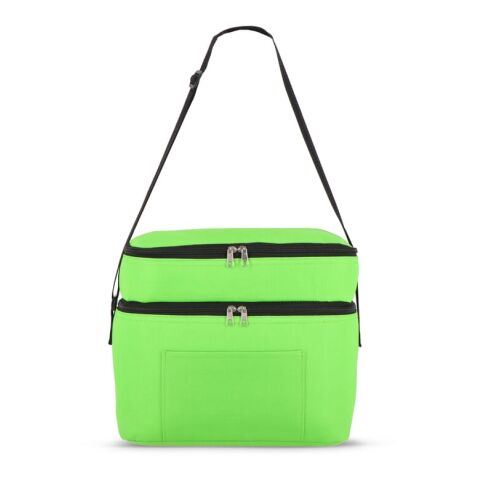 R-PET 600D Bolsa nevera doble compartimento 30 x 20 x 25cm 12L Luz Verde