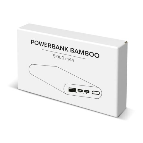 Batería externa Bamboo 5000 mAh Natural | sin montaje de publicidad | no disponible | no disponible