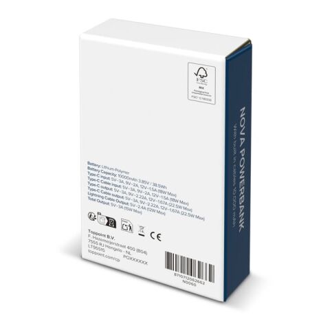 Nova Powerbank 22,5 W Power Delivery con cables integrados 10 000 mAh gris oscuro