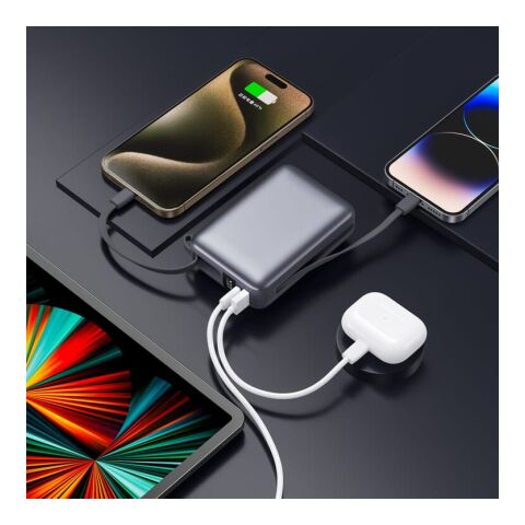 Nova Powerbank 22,5 W Power Delivery con cables integrados 20 000 mAh gris oscuro | sin montaje de publicidad | no disponible | no disponible