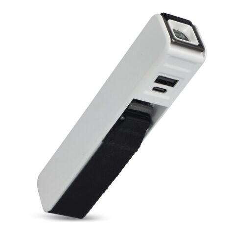 Powerbank 5 en 1 - Báscula de carga - Linterna - Regla - Medidor de temperatura Blanco | sin montaje de publicidad | no disponible | no disponible