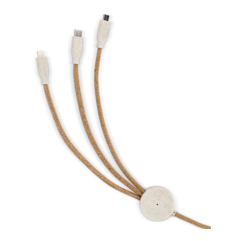 FSC cork 3 in 1 PD charging &amp; data cable Natural | sin montaje de publicidad | no disponible | no disponible | no disponible