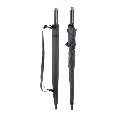 Paraguas cuadrado de 27” deluxe con manga Negro | sin montaje de publicidad | no disponible | no disponible | no disponible