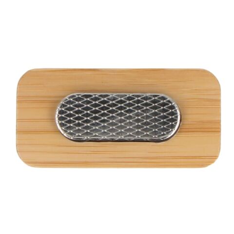 Placa de identificación de bambú con imán Natural | sin montaje de publicidad | no disponible | no disponible | no disponible