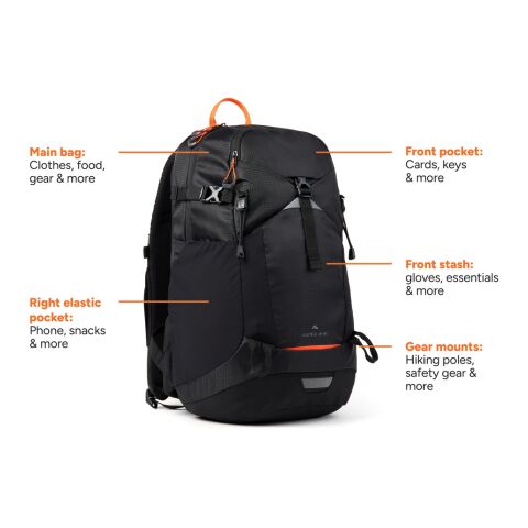 Mochila Nordic Drift Trail RCS de 24L negro-naranja | sin montaje de publicidad | no disponible | no disponible