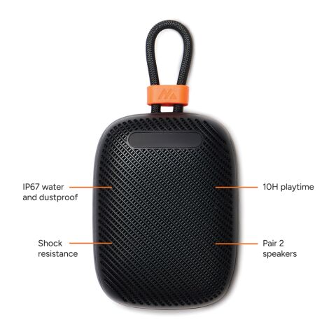 Altavoz Nordic 5W Drift Titan IP67 resistente al agua negro | sin montaje de publicidad | no disponible | no disponible