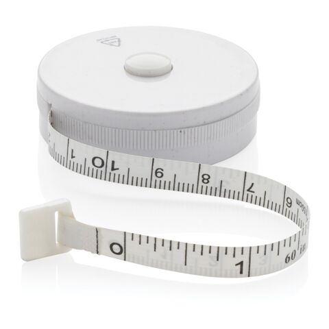 Cinta de sastre de bambú y plástico reciclado RCS blanco-marron | sin montaje de publicidad | no disponible | no disponible